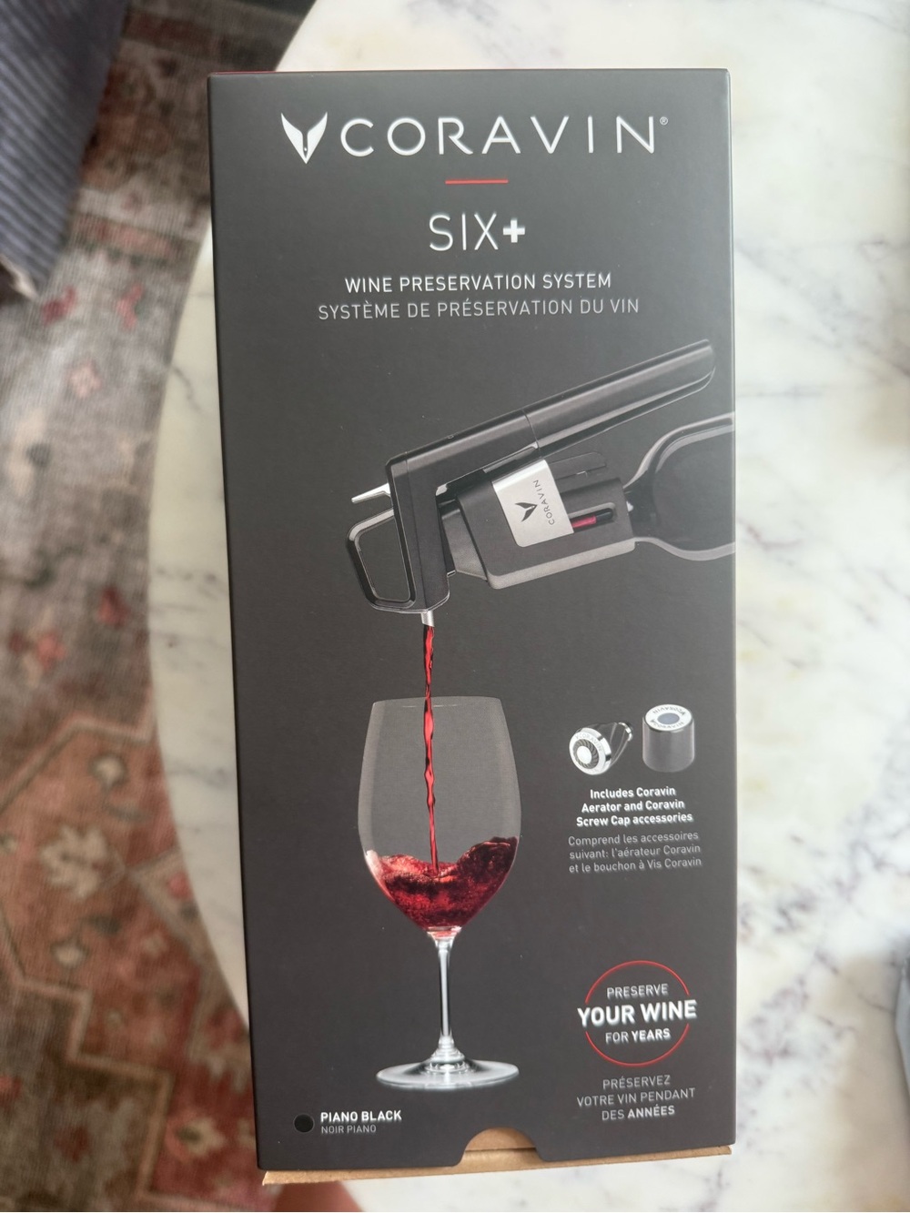 Coravin Six+ Wine Preservation System - Piano Black